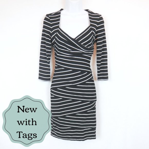 White House Black Market Dresses & Skirts - Striped Wiggle Dress - 40s 50s Pin Up Style - Bodycon - White House Black Market